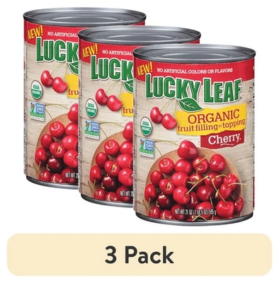NEW TREND (3 pack) Lucky Leaf Organic Cherry Fruit Filling and Topping, 21 oz - Image 1 of 4