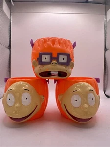 Rugrats Nickelodeon 1998 Halloween Mini Pumpkin Buckets Set Of 3 - G15 - Picture 1 of 10