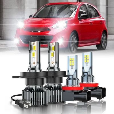 Kit combinado de luces antiniebla luces LED altas bajas para Nissan Micra 2015-2019 Foto 1 de 4