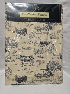 Vtg. Woodbridge Design Farm Animals Tablecloth 60 X 84" Oblong - Picture 1 of 10