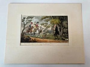 Doctor Syntax Bound to a Tree, etching print 1812 by Thomas Rowlandson - Picture 1 of 2