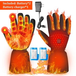 Heated Gloves Rechargeable Battery Power USB Winter Hand Thermal Warm Mittens US - Picture 1 of 47