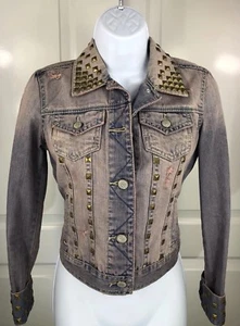 Pretty Little Liars Denim Distressed Nieten Jacke. Damen XS - Bild 1 von 1