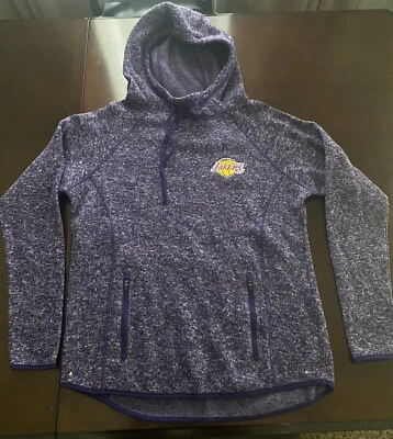 Antigua Womens NBA Los Angeles Lakers Pullover Hoodie Purple Large Authentic - Image 1 of 4
