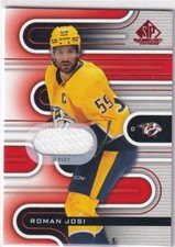 2022-23 UD SP GAME USED RED BASE JERSEY #87 PREDATORS - ROMAN JOSI