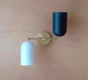 50er Mid Century Modern Wandleuchter Italienisch Sputnik Messing Wandleuchte Schaukel - Bild 1 von 6