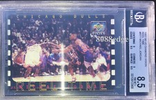 1997-98 UPPER DECK DIAMOND VISION REEL TIME: MICHAEL JORDAN #RT1 BULLS BGS 8.5