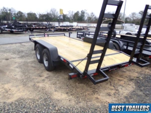 new equipment.bobcat 7 x 18 ft low profie trailer flatbed bobcat 10000 GVWR - Picture 1 of 6