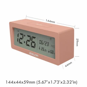 BALDR Digital Alarm Clock with Snooze Backlight Indoor Temperature and Humidity - Picture 1 of 32