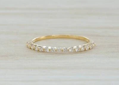 Diamond Half Eternity Stackable Band Ring Round Diamond Rings / Solitaire Ring - Image 1 of 4
