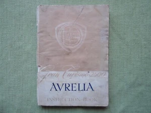 LANCIA Gran Turismo 2500 AURELIA Original INSTRUCTION BOOK (1958) OWNER'S MANUAL - Bild 1 von 22