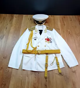 Ceremonial military uniform officer USSR Navy.Dress Soviet naval uniform. - Picture 1 of 21