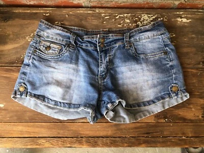 Pantalones Cortos Papaya Denim Trasero Abatible Bolsillo Puños 32x2 Foto 1 de 4