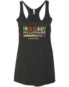 Crypto Millionaire Saying Businessman Dealer Friends Birthday Gift Racer Tank To - Picture 1 of 4