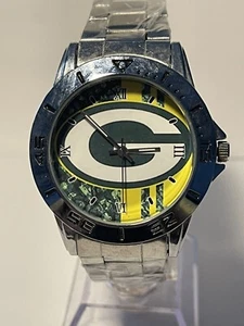 Green Bay Packers NFL Stainless Steel Wrist Watch NEW! - Picture 1 of 9