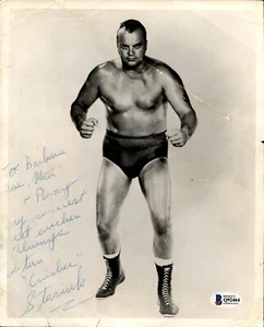 Foto de colección 8x10 firmada por Stan Stasiak WWWF Beckett certificado de autenticidad WWE WWF WCW NJPW - Imagen 1 de 2