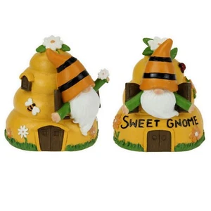 1pc 12cm Gnome Honey Hive Bee Home Garden Ornament Figurine Statue Sculpture - Picture 1 of 5