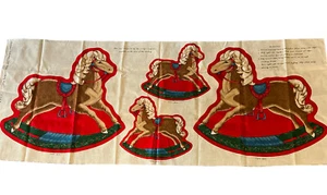 Cut Sew Craft CRANSTON PRINT Nostalgia Old-Fashioned Hobby Horse L & Sm Set Fabr - Picture 1 of 8