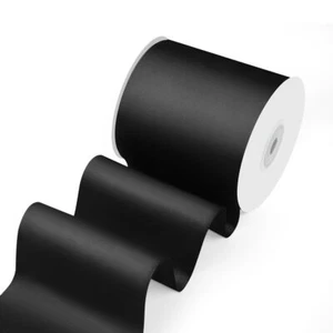 3" Width x 25 Yards Satin Fabric Ribbon Black Ribbon Perfect for Wedding Car ... - Picture 1 of 6