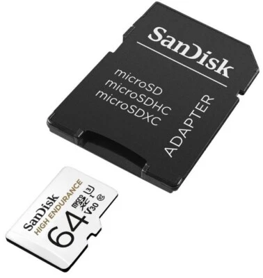 For Nextbase 522GW Dash Cam Sandisk 64GB Micro SD XC U3 V30 High Endurance Card - Image 1 of 4