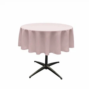 New Creations Fabric And Foam Inc 58" Round Polyester Poplin Table Overlay - Picture 1 of 43