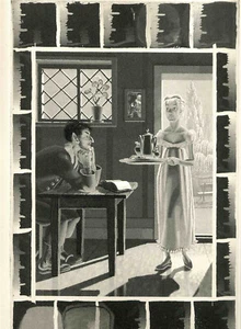 LAUERND - OriginalRadierung aus dem FRANZÖSISCHEN RAUM - Picture 1 of 1