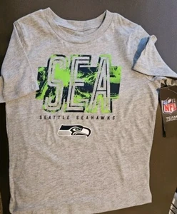 Youth Size 5-6 NFL Seattle Seahawks T-Shirt Grey Short Sleeve - Picture 1 of 3