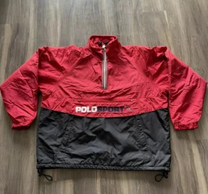 POLO SPORT 1996 PULLOVER ZIP JACKET LARGE ralph lauren snow beach hoodie shirt - Picture 1 of 3