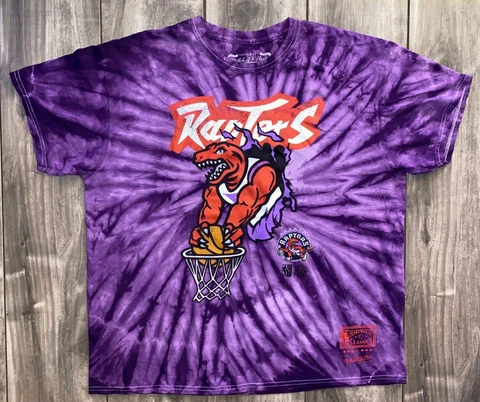 Mitchell & Ness Toronto Raptors NBA Cotton Tie Dye Finals T-Shirt Men's Size XL Cover