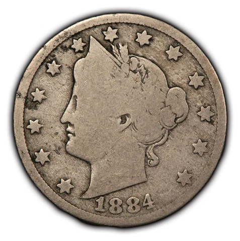 1884 5c Liberty Head V Nickel - Full Rim Good Semi Key Date - SKU-Y5240 Cover