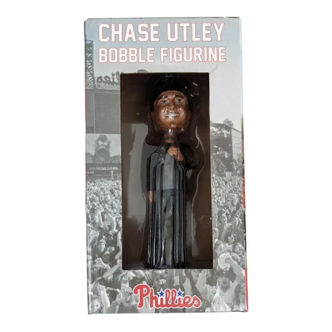 Chase Utley 2019 Philadelphia Phillies SGA Bobblehead Figurine Retirement NIB Cover