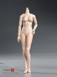US THREEQ 1:6 TQ0517 Pale Skin Large Bust 12" Female Action Figure Soldier Body - Picture 1 of 14