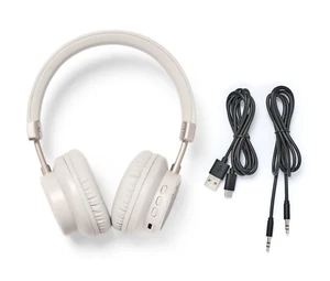 Medion MD43740 Tchibo Kopfhörer Bluetooth Drehung integr. Mikrofon USB creme - Bild 1 von 5