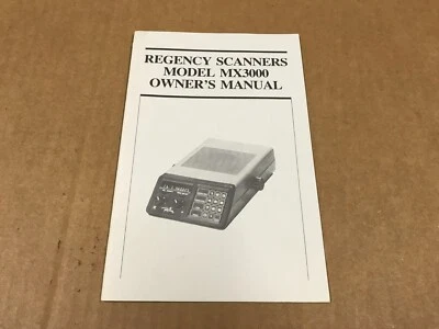 Vintage Regency Scanner Model MX3000 Owner's Manual - Image 1 of 4