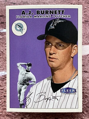 Fleer Tradition A.J. 2000 Burnett #176 Florida Marlins Foto 1 de 2
