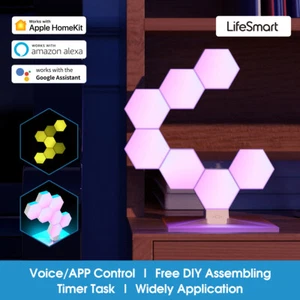 LifeSmart Smart RGB Apple Homekit Light Panels Voice Control LED Lamp DIY 7pcs - Picture 1 of 8