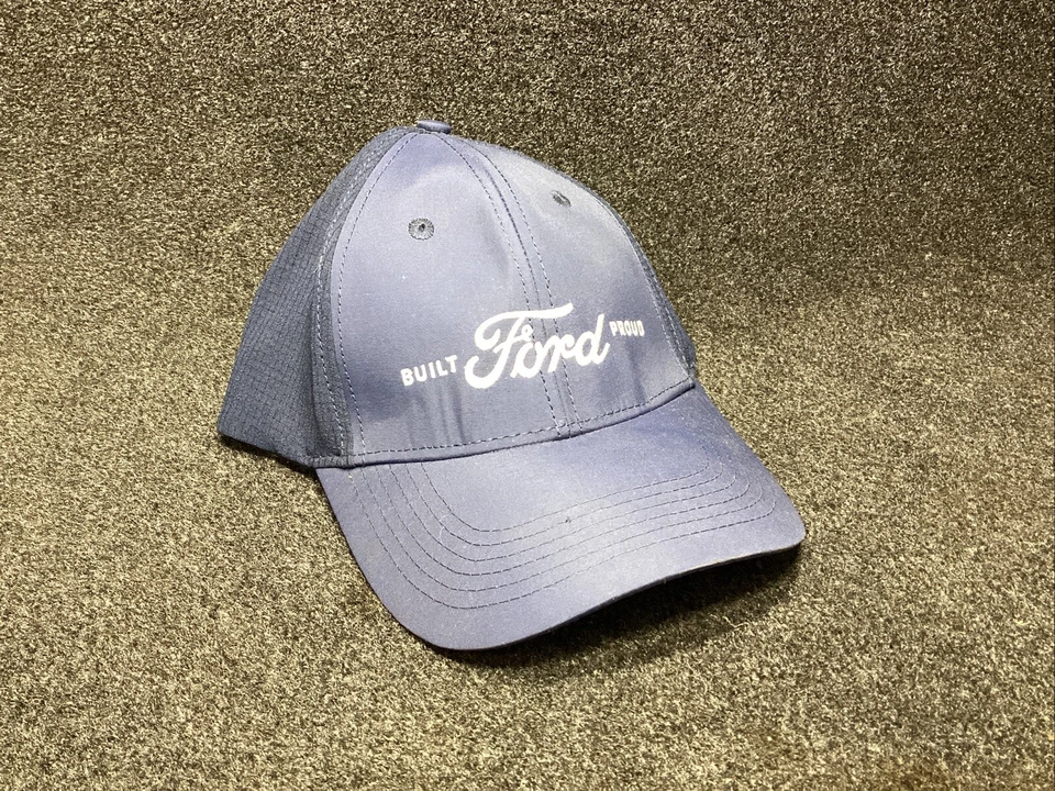 BUILT FORD PROUD LOGO ADJUSTABLE Hat OEM FORD F-Day Cap Navy Blue - Image 1 of 1