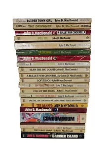 John D. MacDonald Mixed Crime Suspense Mystery Thriller Vintage Paperback Lot 21 - Foto 1 di 8
