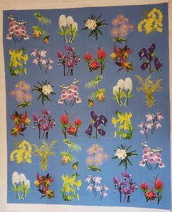 Fabric By The Yard Spoonflower My Design Wild Flowers Panel - Price Reduced - Picture 1 of 7