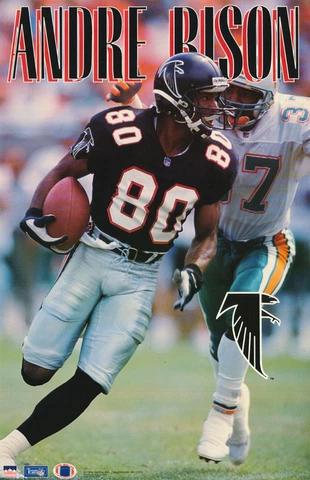 POSTER :NFL FOOTBALL : ANDRE RISON - ATLANTA FALCONS  - FREE SHIPPING !   LC28 P Cover