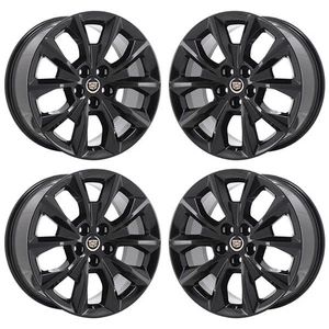 19" Cadillac CTS Gloss Black Exchange Wheels Rims Factory OEM 4751 2014-2019 - Picture 1 of 3