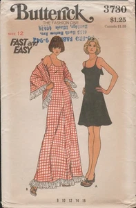 Butterick 3730 Boho Festival Sundress & Shawl 70s Pattern Size 12 Partially Cut - Picture 1 of 5