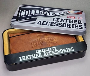 NEU IOWA STATE UNIVERSITY CYCLONES - LEDER SCHECKBUCHHÜLLE - COLLEGE + BOX - Bild 1 von 6