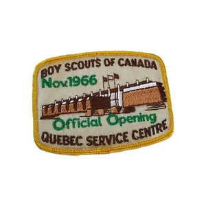 Vintage Pfadfinder von Kanada offizielle Eröffnung Quebec Service Center Abzeichen Patch 1966 - Bild 1 von 5
