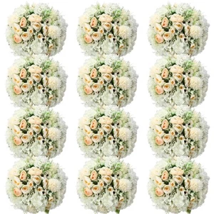 12 Bundles Peonies Artificial Flowers Artificial Rose Silk Flowers Faux Roses... - Picture 1 of 6