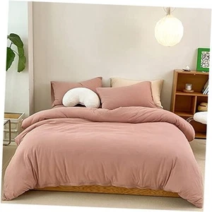 Comforter Set 3Pcs Dusty Rose Bedding Comforter Sets Women Girls Queen Pink - Picture 1 of 8