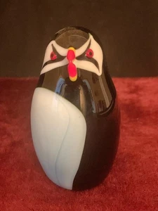 Vtg Orient & Flume Chico, CA Puffin Art Glass Figurine Paperweight Signed - Picture 1 of 8