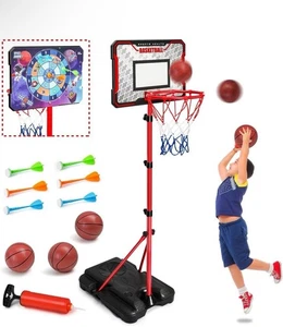 Neu Kinder Basketballkorb höhenverstellbar 3,4 Fuß-6,2 Fuß Kleinkindkorb Kinderspielzeug - Bild 1 von 5