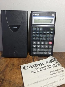 Canon F-502 Scientific Statistical Calculator w/Cover And Manual - Picture 1 of 5