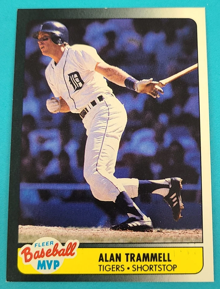 1990 Fleer Baseball MVPs #41 Alan Trammell Detroit Tigers BASEBALL Card F7 - Image 1 of 2